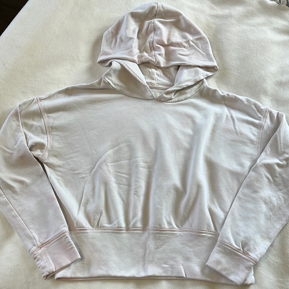 Cropped hoodie faint pink tie dye sz S
